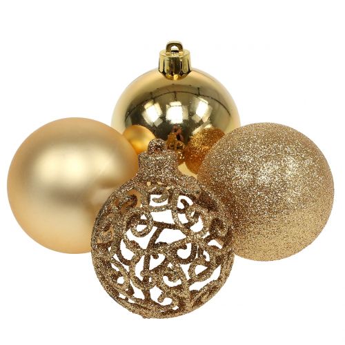 Floristik24 Kerstbal goud Ø6cm 16 st