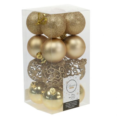 Floristik24 Kerstbal goud Ø6cm 16 st