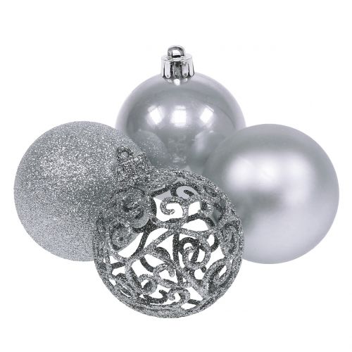 Artikel Kerstbal zilver Ø6cm 16 st