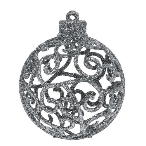 Artikel Kerstbal zilver Ø6cm 16st