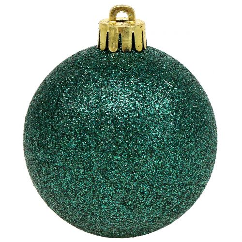Floristik24 Kerstbal smaragdgroen mix Ø6cm 10st