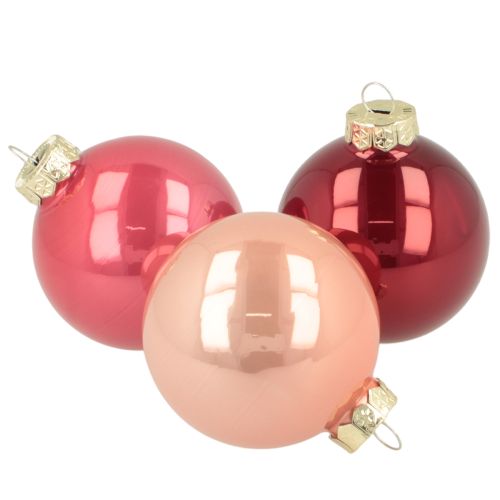 Kerstballenset, glanzende feestelijke decoratie, 6 cm, 24 stuks