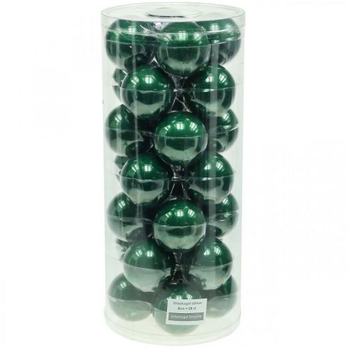 Floristik24 Kerstballen glas kerstboomballen groen mat Ø6cm 24 st