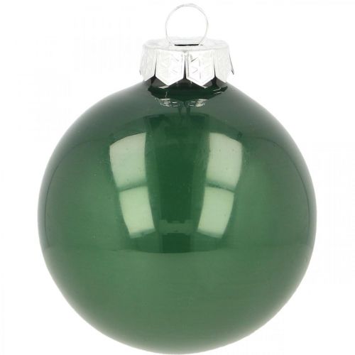 Floristik24 Kerstballen glas kerstboomballen groen mat Ø6cm 24 st