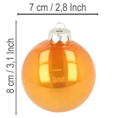 Kerstballenset, kleurrijke kerstboomballen, 75 mm, 14 stuks | Floristik24.nl