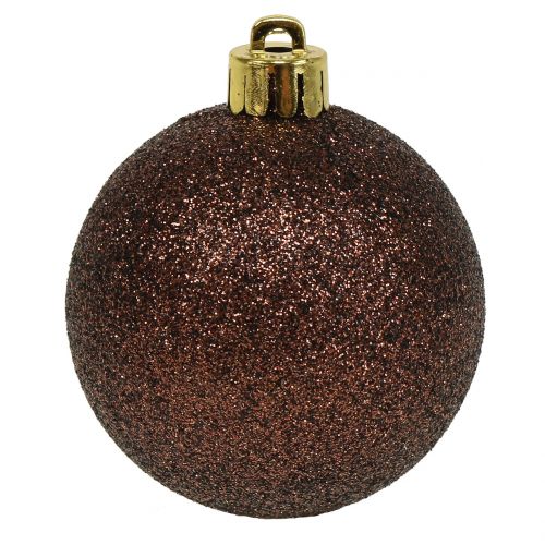 Floristik24 Kerstballen chocolade bruin mix Ø6cm 10st