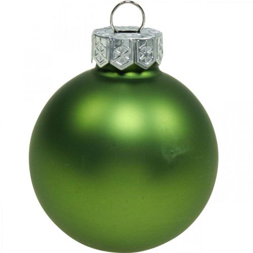 Artikel Kerstballen glas groen mat/glanzend Ø4cm 24st