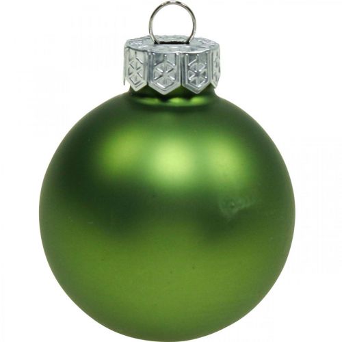 Artikel Kerstballen glas groen mat/glanzend Ø4cm 24 st