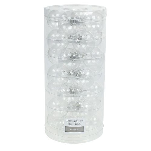 Artikel Kerstbol glas Ø4cm helder 24 st