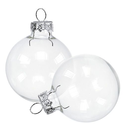 Floristik24 Kerstbol glas Ø6cm helder 24 st