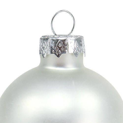 Artikel Kerstbal glas Ø6cm zilver mix 24st