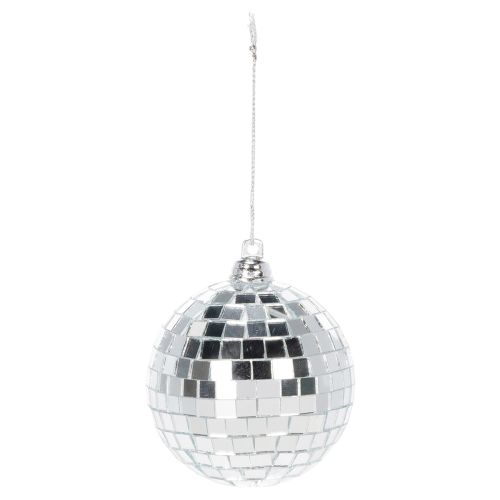 Kerstbaldecoratie, spiegelende bal om op te hangen, 7 cm, 6 stuks | Floristik24.nl