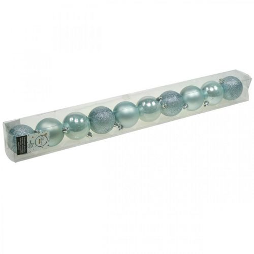 Artikel Kerstballen kunststof lichtblauw mix Ø6cm 10 st