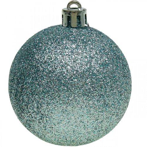 Artikel Kerstballen kunststof lichtblauw mix Ø6cm 10 st
