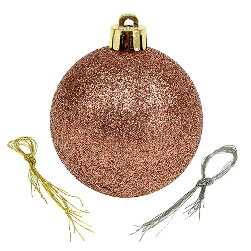 Floristik24 Kerstbal kunststof Ø6cm groen ass. 30 stuks