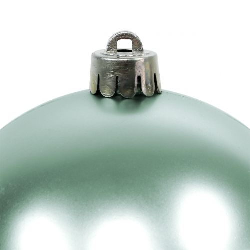 Artikel Kerstbal kunststof lichtgroen assorti Ø10cm 4 st