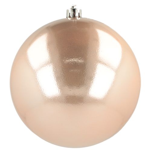 Kerstbal kunststof roségouden bal onbreekbaar Ø14cm
