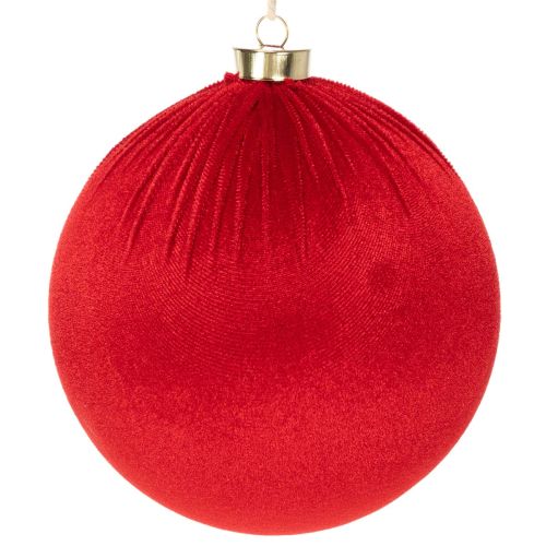 Grote rode kerstbal om op te hangen, 15 cm, 3 stuks kopen | Floristik24.nl