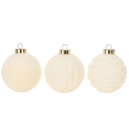 Kerstbalornament in wit,