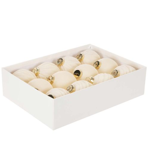 Kerstbalornament in wit,