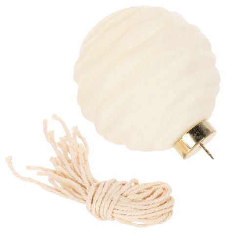 Kerstbalornament in wit,