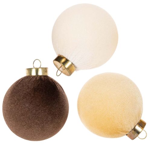 Kerstballen, fluweelachtig, mix van warme kleuren, 8 cm, 12 stuks kopen | Floristik24.nl