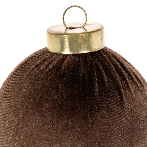 Kerstballen, fluweelachtig,