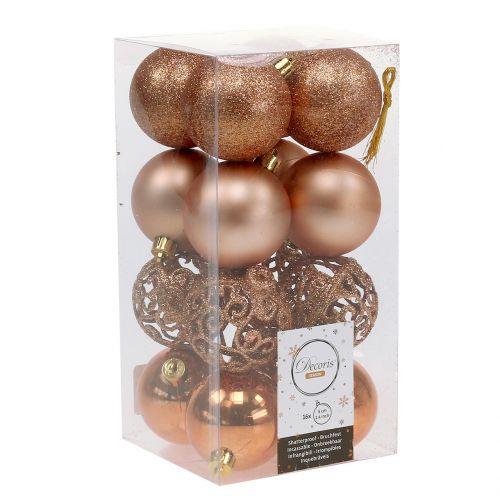 Floristik24 Kerstbal koper goud Ø6cm 16 st