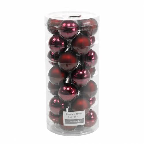 Artikel Kerstbal Ø4cm granaatappel assorti 24 stuks boomversieringen