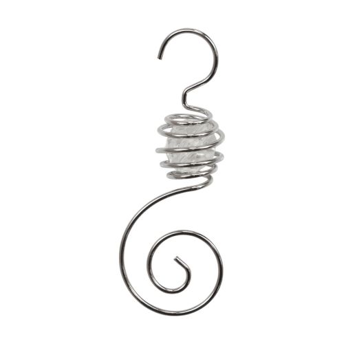 Floristik24 Kerstballenhanger, ballenhanger zilver 7cm 6st
