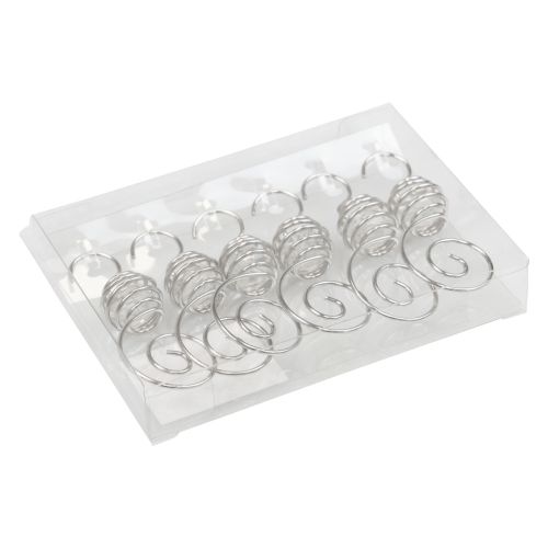 Floristik24 Kerstballenhanger, ballenhanger zilver 7cm 6st