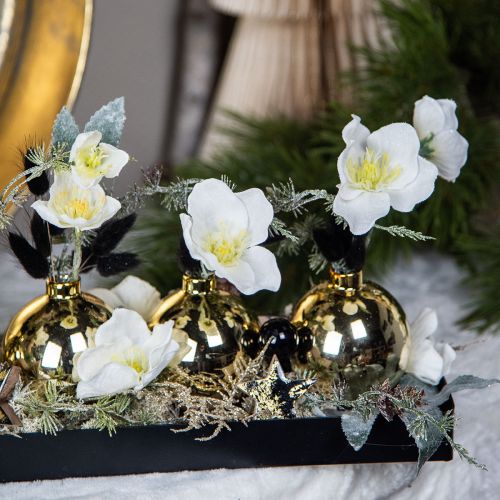 Artikel Kerstbol glas Ø6cm goud mix 24 st