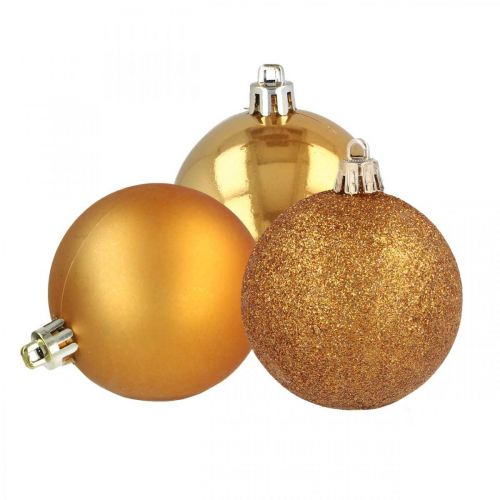 Floristik24 Kerstboomballen, kerstversiering, boomversiering oranje kunststof Ø6cm 10st