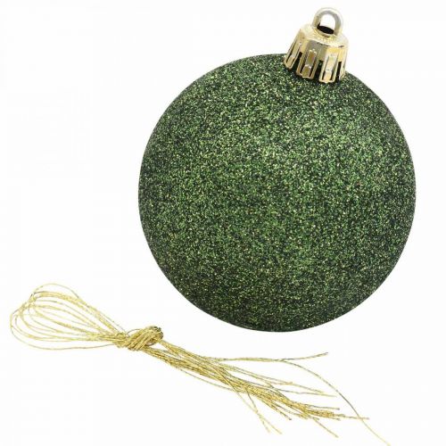 Floristik24 Kerstballen, Adventsversieringen, Kerstboomversieringen oranje / goudkleurig / groen Ø5,5cm kunststof 10st