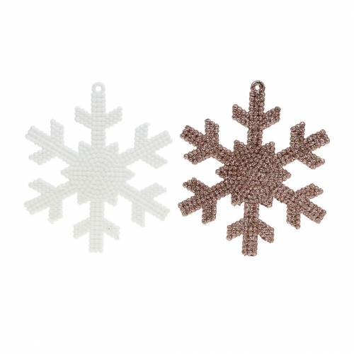 Floristik24 Kerstboomversiering in een set oudroze, wit, groen plastic 25st