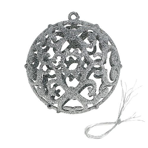 Floristik24 Kerstballen kunststof roze-zilver assorti Ø8cm 8st