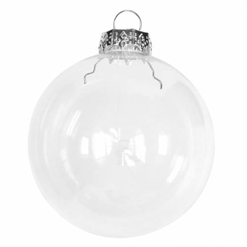 Floristik24 Kerstbol glas Ø7,5cm helder 12 st