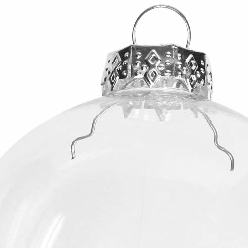 Floristik24 Kerstbol glas Ø7,5cm helder 12 st