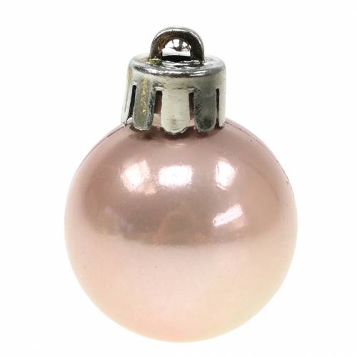 Artikel Kerstboomdecoraties Kerstballen goud, wit, roze 3cm 14st