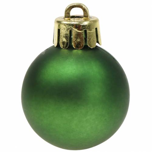 Artikel Kerstboomversiering Kerstbal groen 3cm 14 st