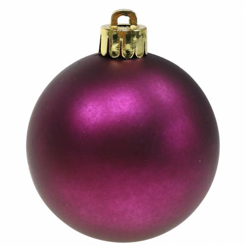 Floristik24 Kerstboomdecoraties Kerstbal paars Ø6cm 12st