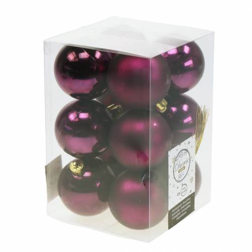 Floristik24 Kerstboomdecoraties Kerstbal paars Ø6cm 12st