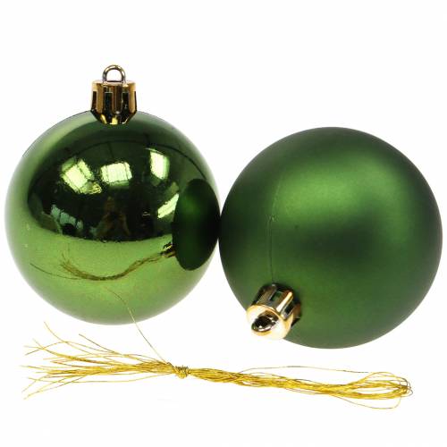 Floristik24 Kerstboomversiering Kerstbal groen Ø6cm 12 st