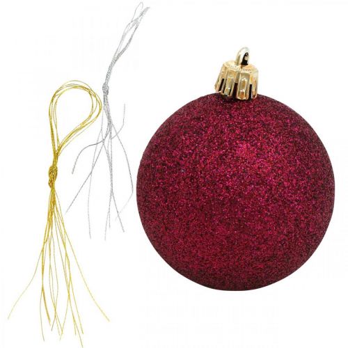 Floristik24 Kerstballen, kerstversieringen, boomhangers roos / roze / roze Ø5,5cm kunststof 10st