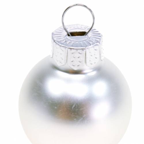 Artikel Mini kerstballen zilver assorti Ø2,5cm 24 st