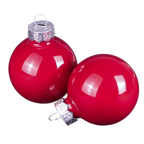 Floristik24 Kerstballen glazen boombollen in rood Ø4cm 24 st
