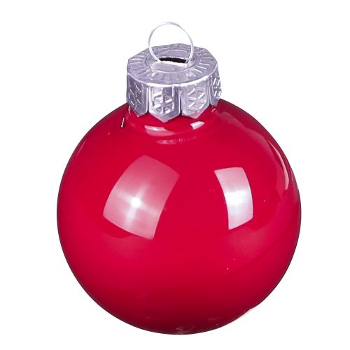 Artikel Kerstballen glazen boombollen in rood Ø4cm 24 st