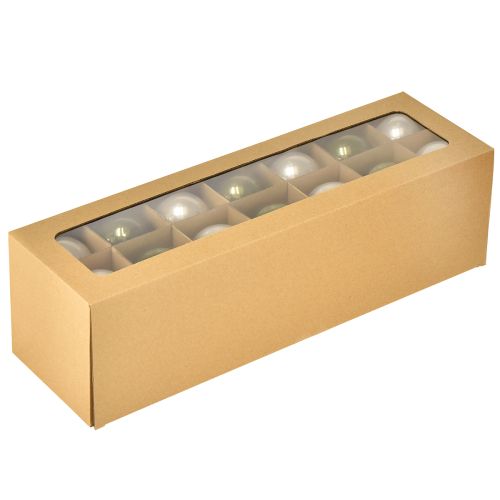 Artikel Kerstballen glazen bol groen crème Ø60mm 24 stuks