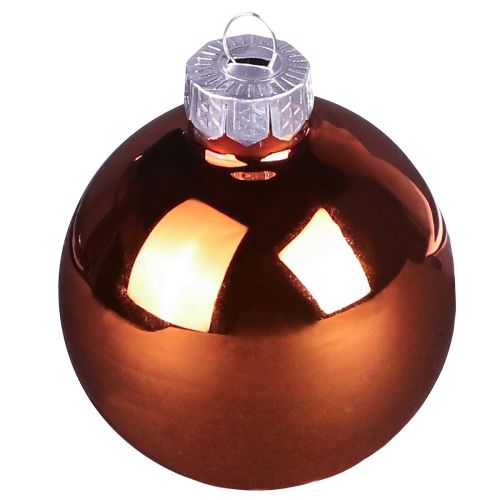 Artikel Kerstballen goudbruin boomballen glas Ø6cm 24 st