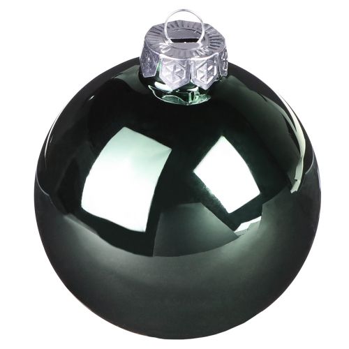 Artikel Kerstballen groen grijze boom glazen bollen Ø6cm 24 st